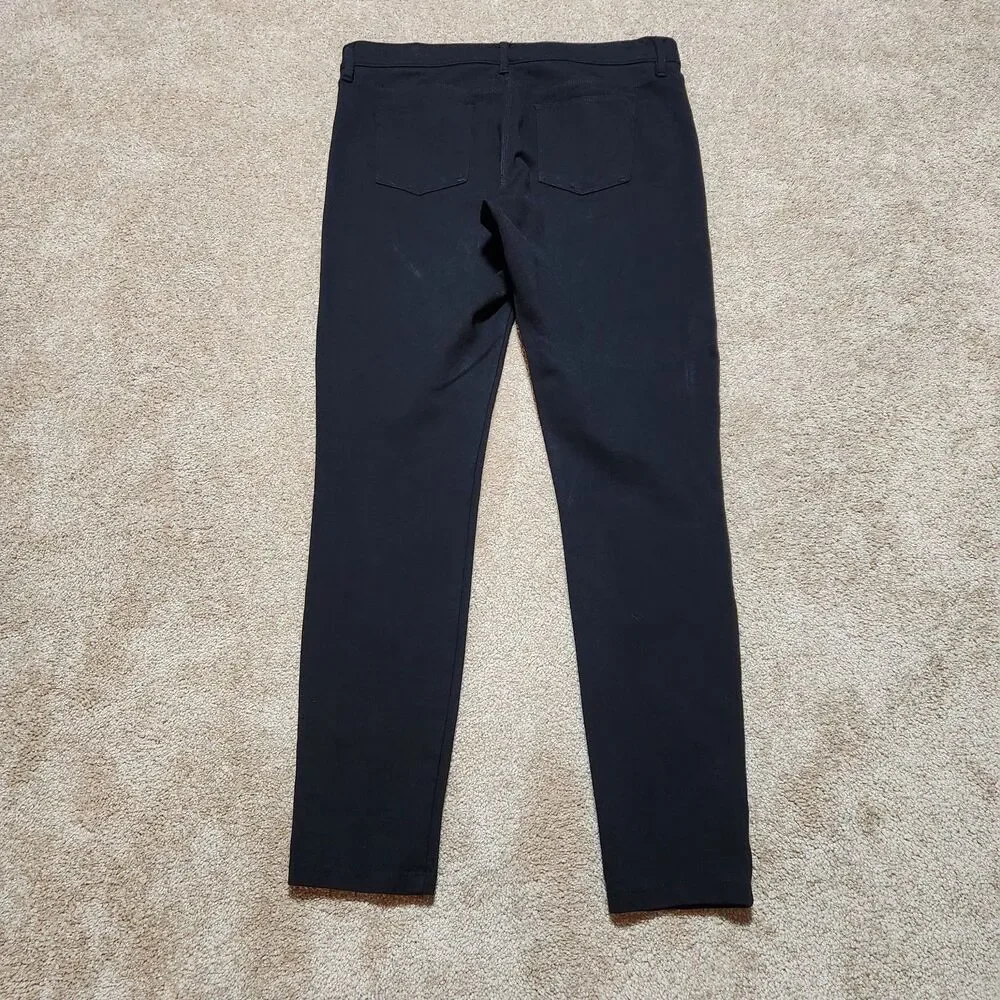 J. Crew Pants Women 8 Low Rise Black Slim Straight Stretch